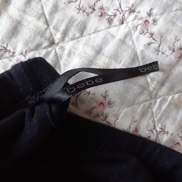 Vintage 90s bebe Tube Top Rhinestone Logo L - Picture 5 of 7